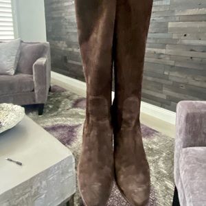 Cole Haan Brown Suede Stretch boot size 8